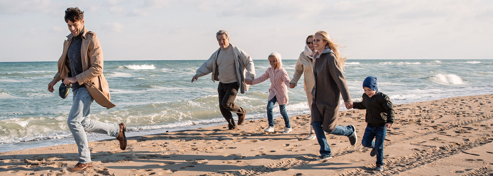 Familie am Nordseestrand